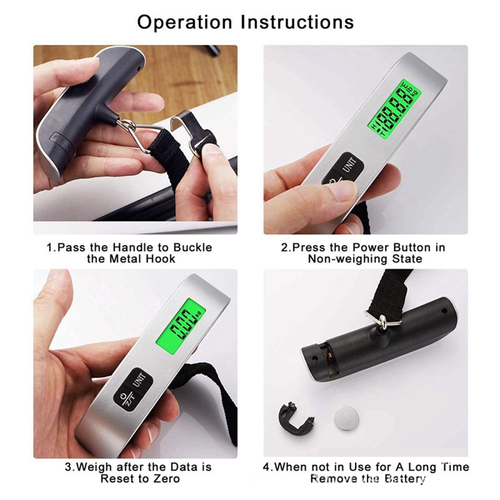Luggage Scale Hanging - Báscula Digital Colgante ABRT-LCD para Equipaje,