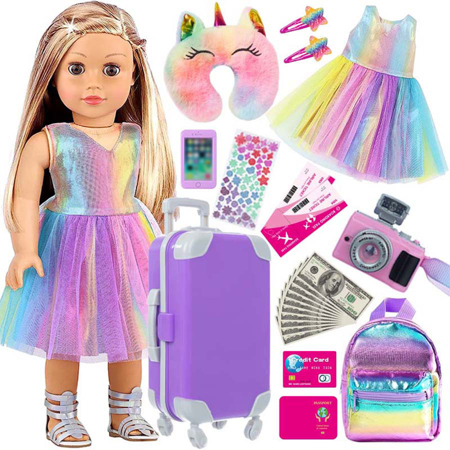 Travel Accessories Gift Set - Ropa y Accesorios para Muñecas de