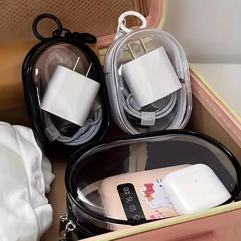 Cable Organizer Travel - Bolsa de Almacenamiento Portátil Mini Transparente