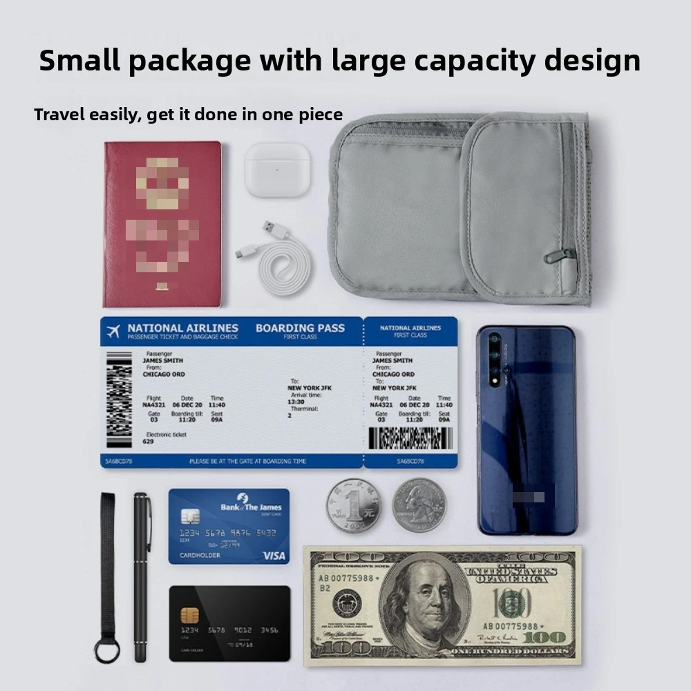 Travel Accessories Overseas - Riñonera de Viaje Oculta con Bloqueo