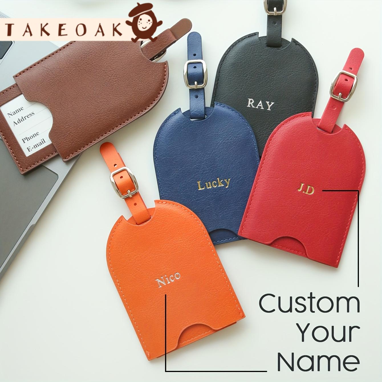 Travel Accessories Overseas - Etiqueta de Equipaje de Cuero PU