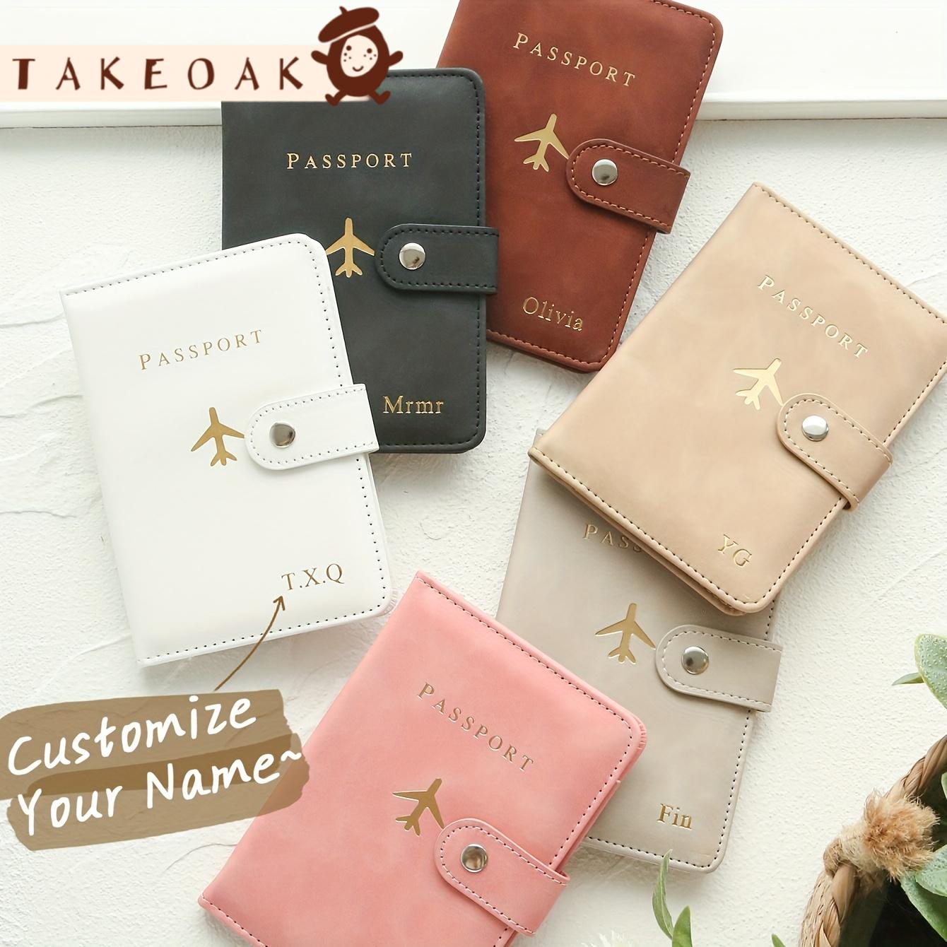 Travel Accessories Overseas - Funda de Pasaporte Personalizada de Cuero