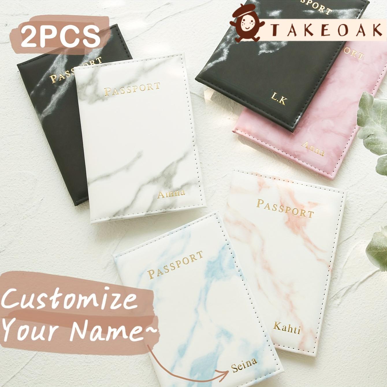 Travel Accessories Overseas - Juego de 2 Porta Pasaportes Personalizados