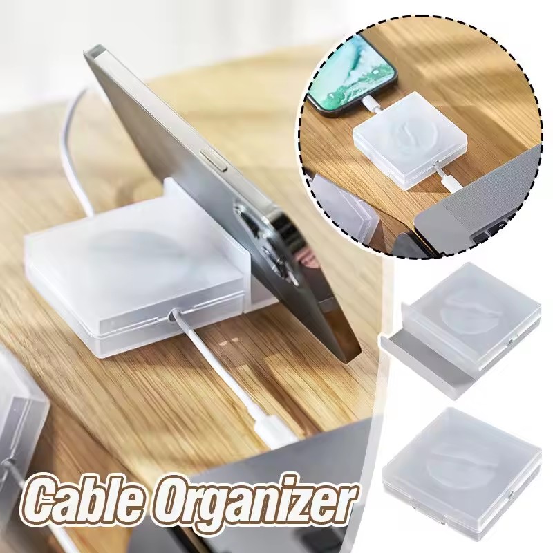 Cable Organizer Travel - Organizador de Cables Transparente Portátil, Gestión