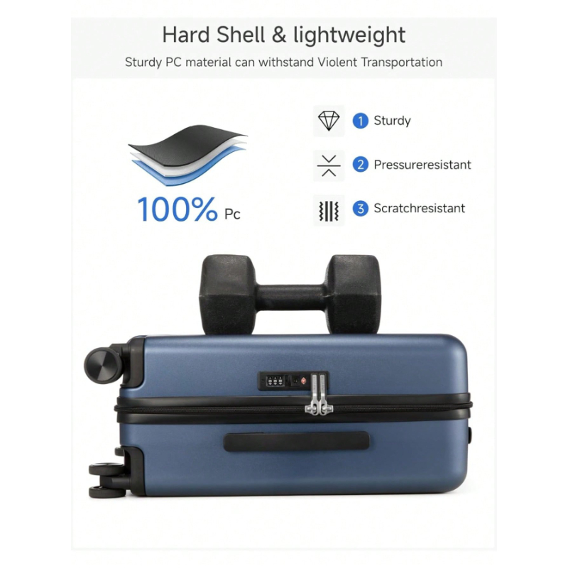Maleta de mano de 20 pulgadas  - Travel Lock Tsa Approved reseña y precio