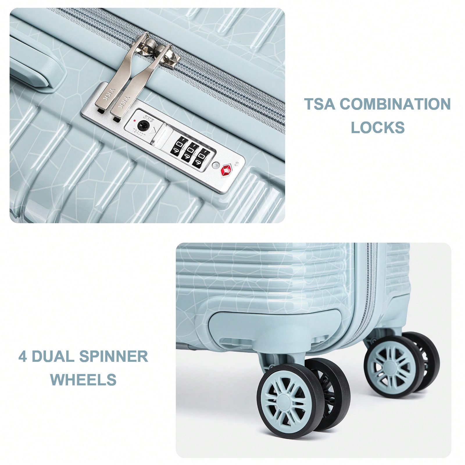 Maleta de mano rígida de polic - Travel Lock Tsa Approved reseña y precio