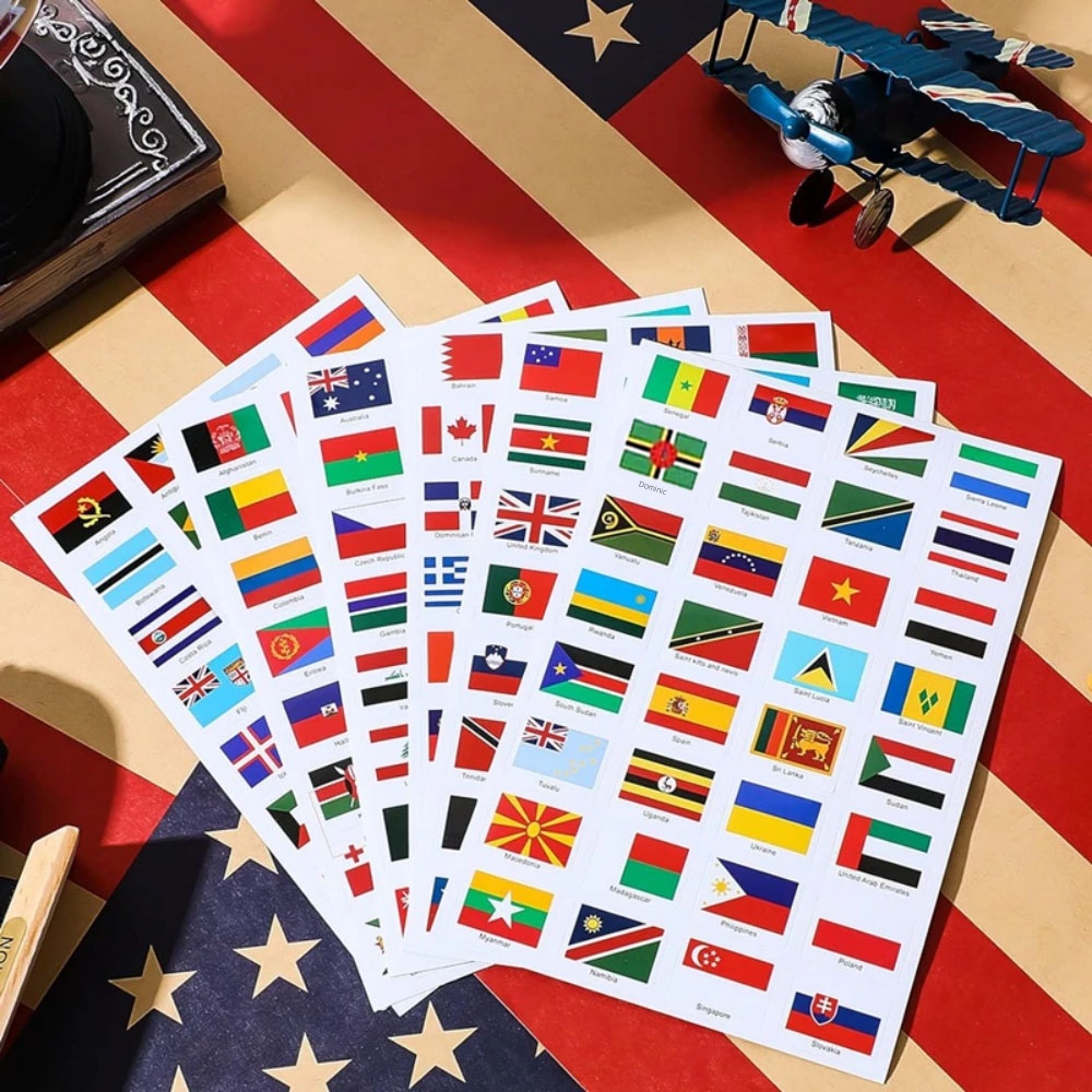 192 pegatinas de bandera mundi - Travel Z reseña y precio