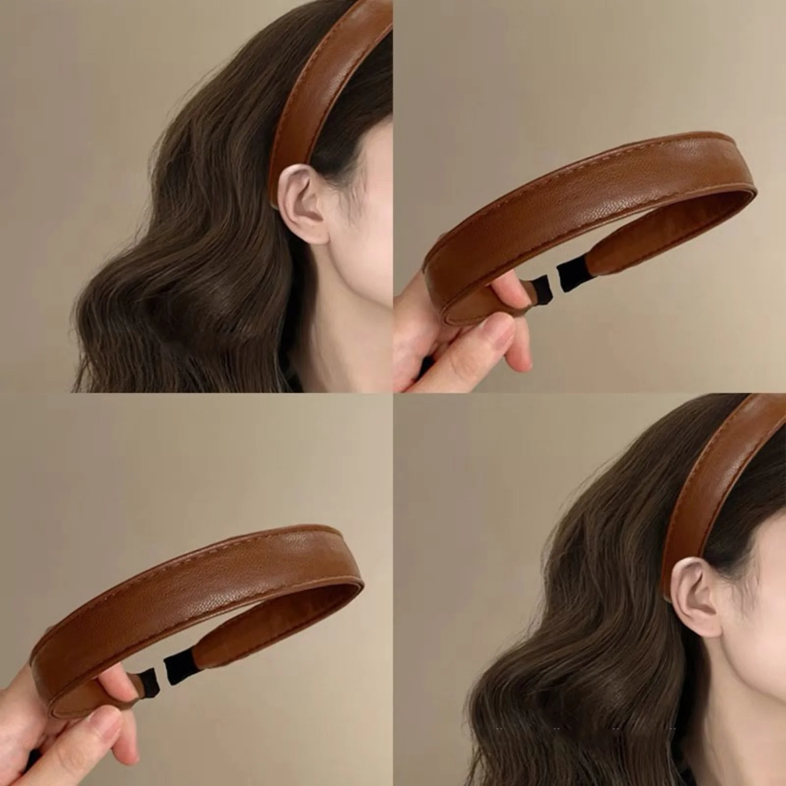 Diadema de cuero rojo vino ret - Travel Hair Accessories reseña y precio