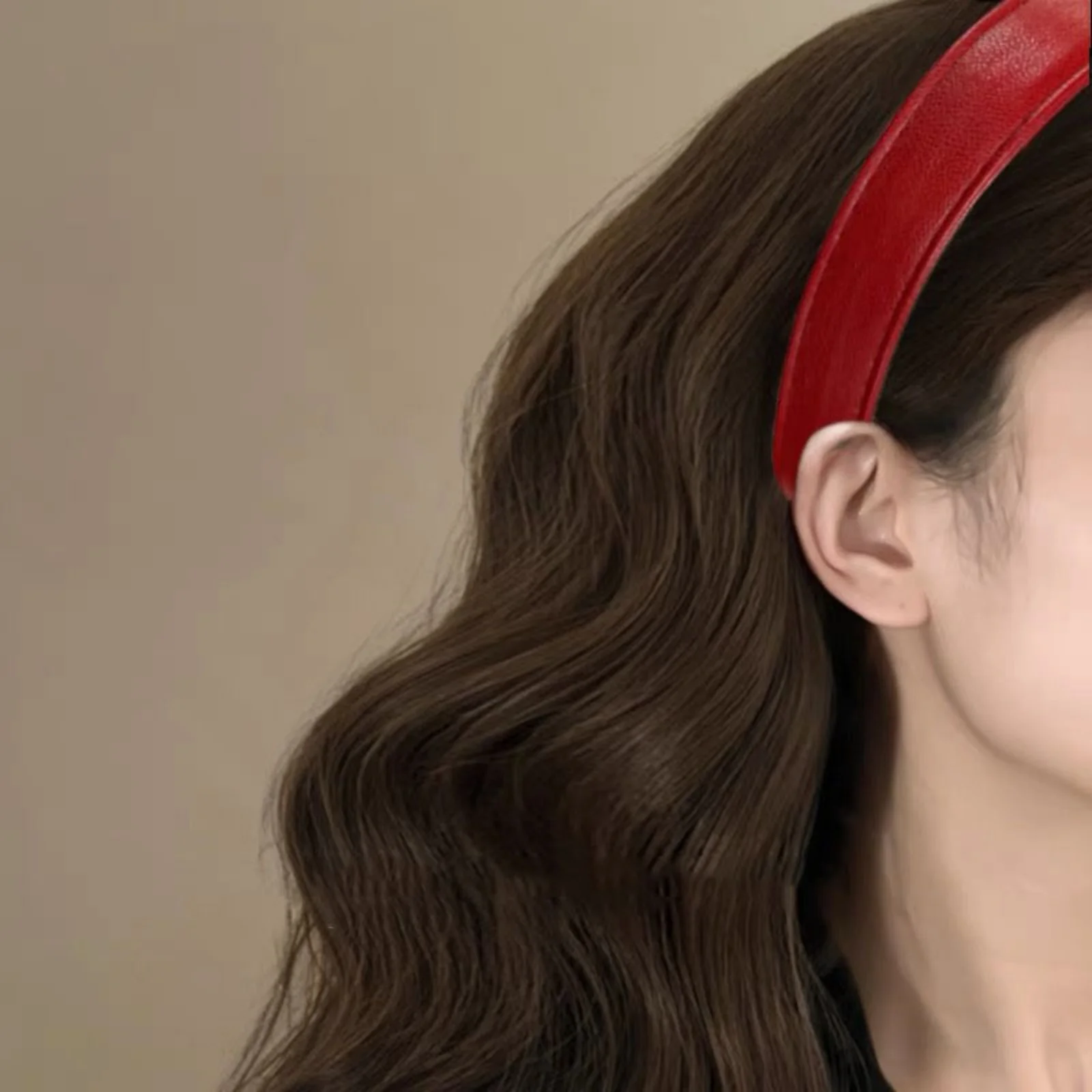 Diadema de cuero rojo vino ret - Travel Hair Accessories reseña y precio
