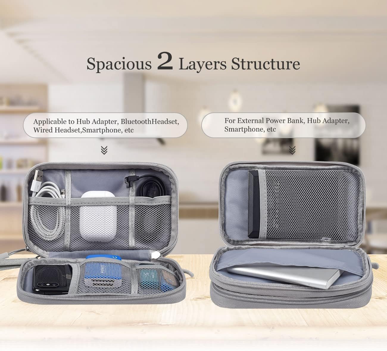 Bolsa organizadora de viaje, o - Cable Organizer Travel reseña y precio