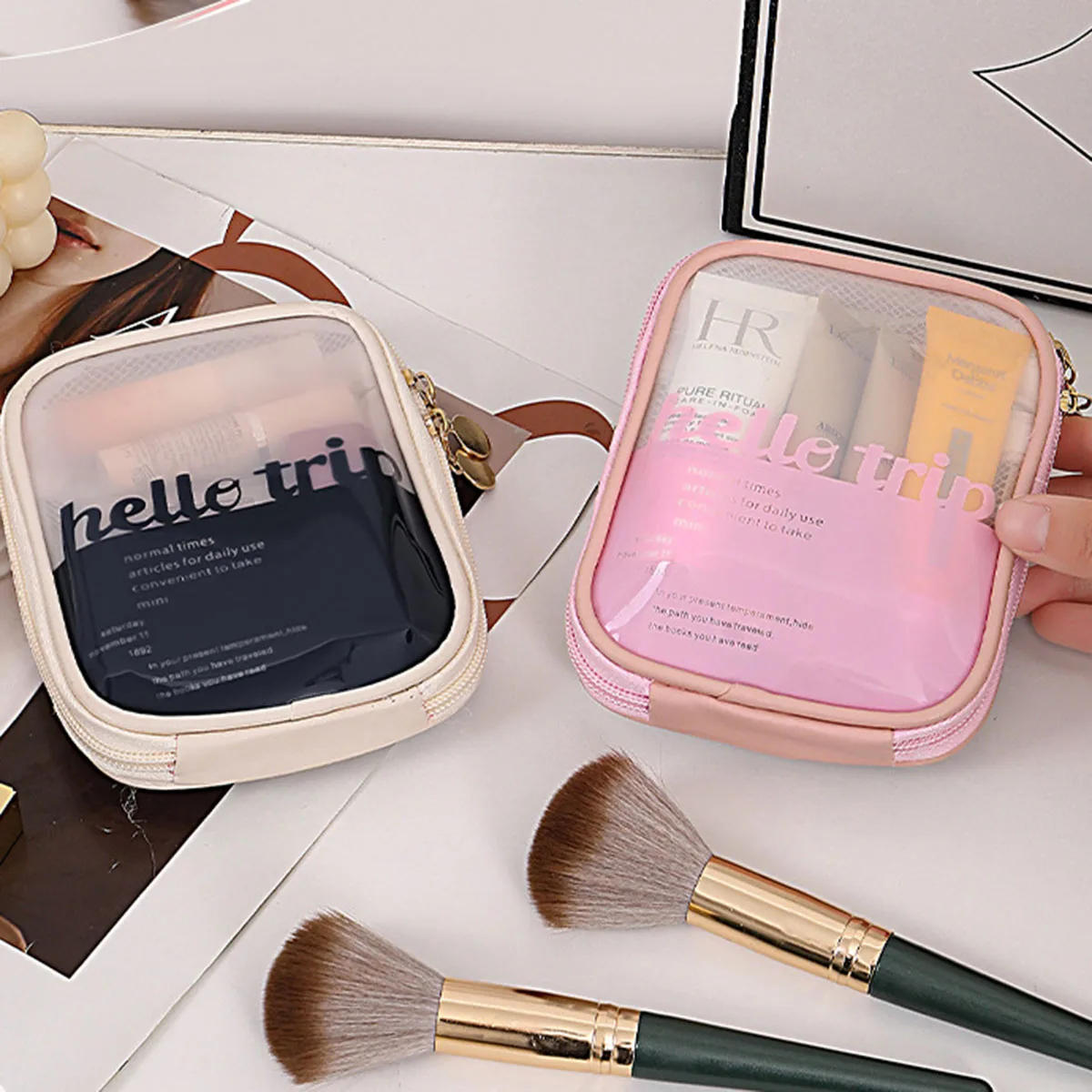 Bolsa de Maquillaje Transparen - Cable Organizer Travel reseña y precio