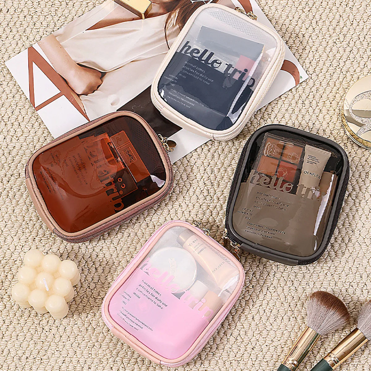Bolsa de Maquillaje Transparen - Cable Organizer Travel reseña y precio