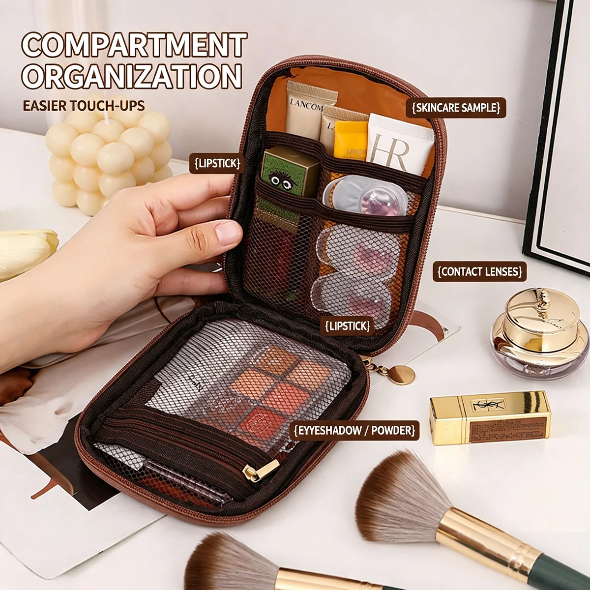 Bolsa de Maquillaje Transparen - Cable Organizer Travel reseña y precio