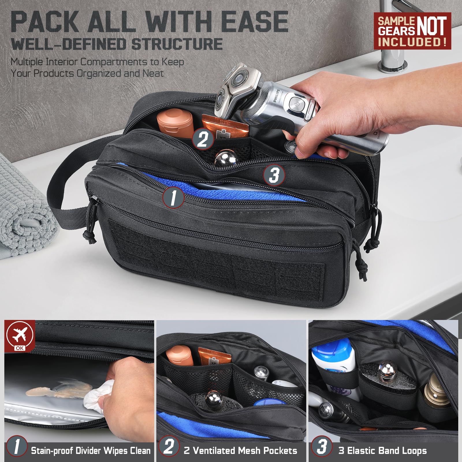 Bolsa de aseo táctica para hom - Travel Accessories Kit Bag reseña y precio